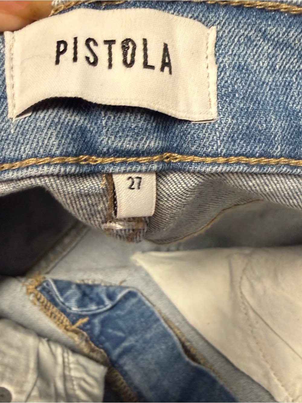 Pistola Light Wash Raw Hem Wide Leg Cropped Jeans – Size 27 - Picture 8 of 11